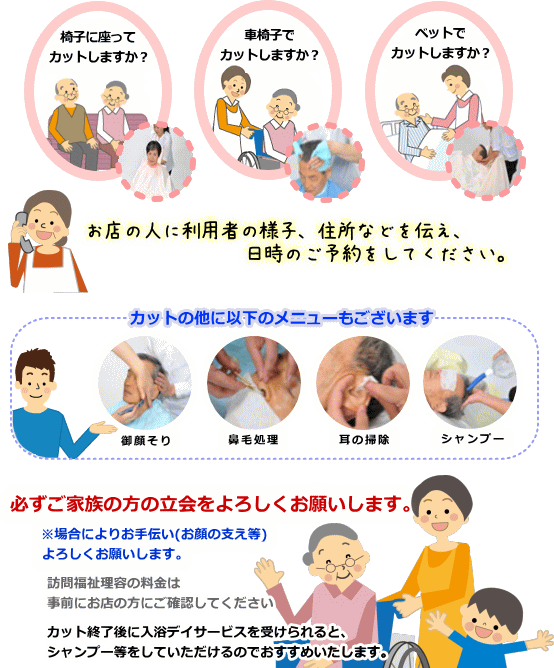 訪問福祉理容のサービス内容